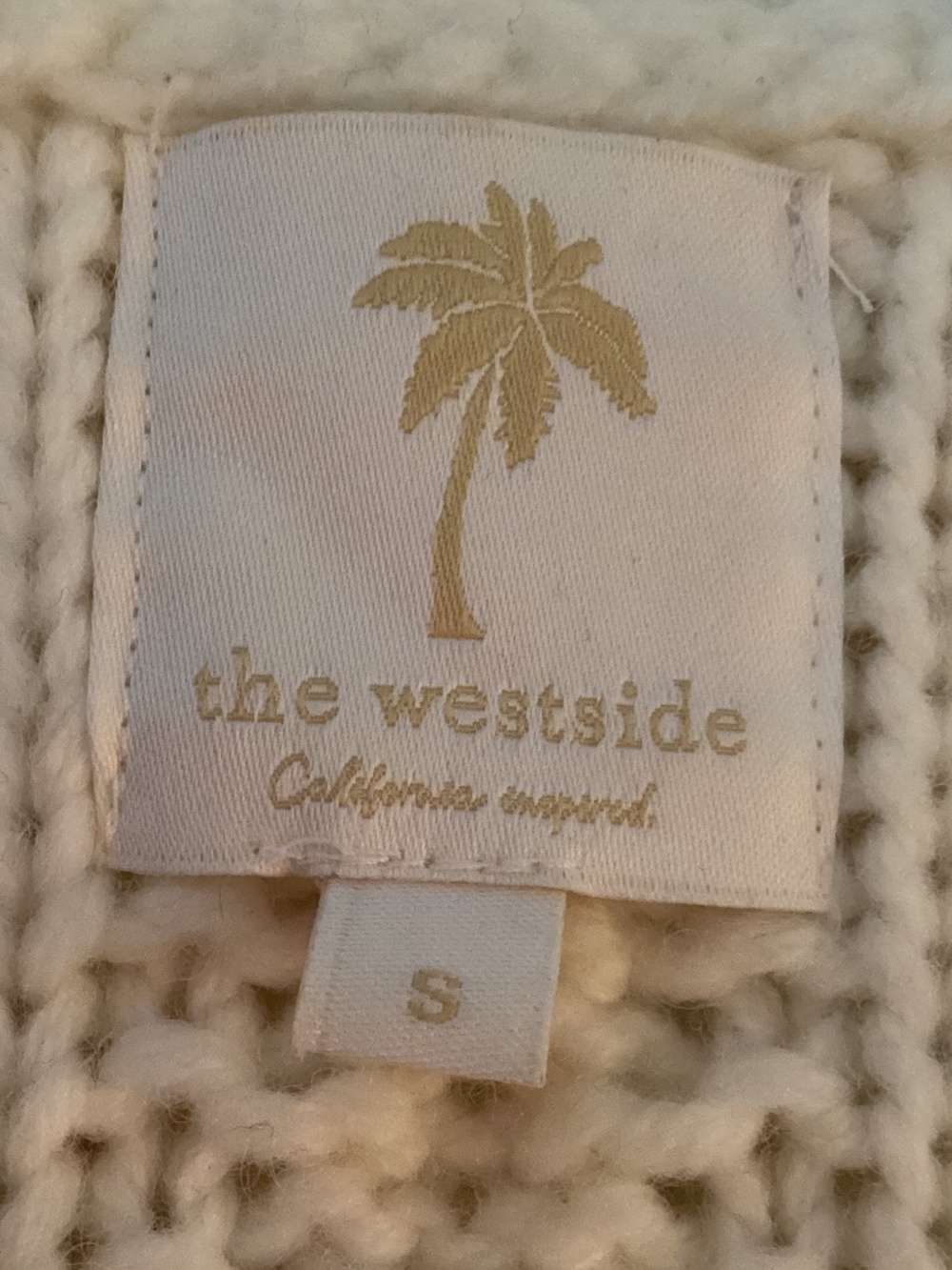 The Westside California Chunky Cable Knit Cardigan Sz S - Picture 6 of 7
